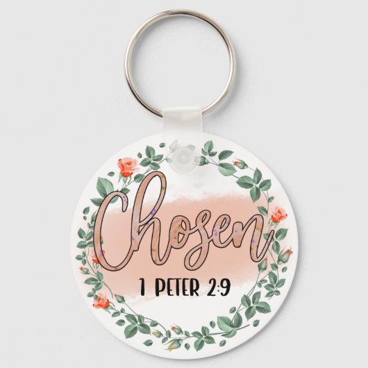 1 Peter 2:9 Christlicher Vers Schlüsselanhänger (Rückseite)