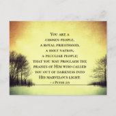 1 Peter 2:9 Du bist ein gewähltes Volk, Bibel Postkarte (Vorderseite)