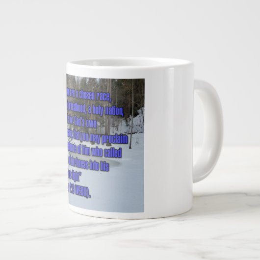 1 Peter 2.9 WEBU-Tasse Jumbo-Tasse (Vorderseite Rechts)