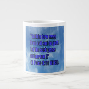1 Peter 3:11 WEBU-Tasse Jumbo-Tasse