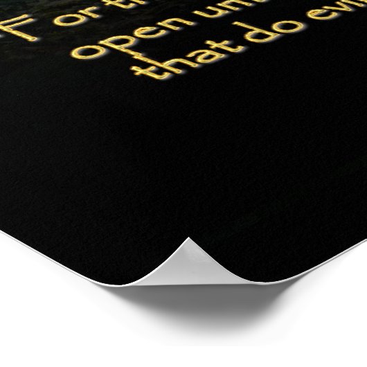 1 Peter 3:12-13 Christliches Bibelverse-Poster Poster (Ecke)