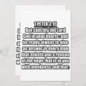 1 Peter 3:15 KJV Bibelverse Einladung (Vorne/Hinten)