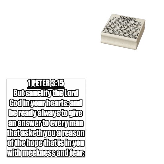 1 Peter 3:15 KJV Bibelverse Gummistempel (Stempel)