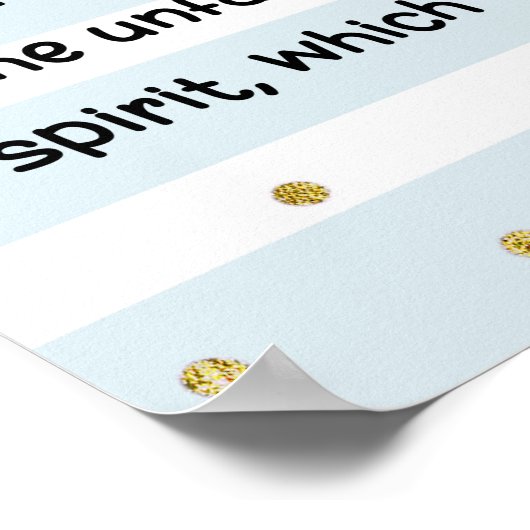 1 Peter 3:3-4 Bibelverse Poster (Ecke)