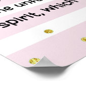 1 Peter 3:3-4 Innere Schönheitsbibel Verse Rosa Poster (Ecke)