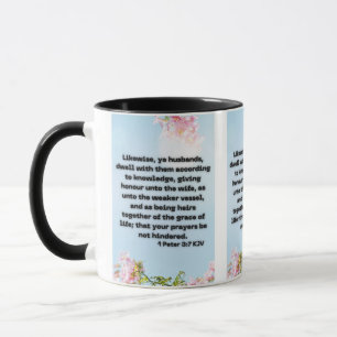 1 Peter 3:7 KJV Bibelschrift Bild Zwei-Tonen-Tasse Tasse