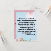 1 Peter 3:7 KJV Bibelschrift Pic Grußkarte Karte (Vorderseite/Rückseite Beispiel)