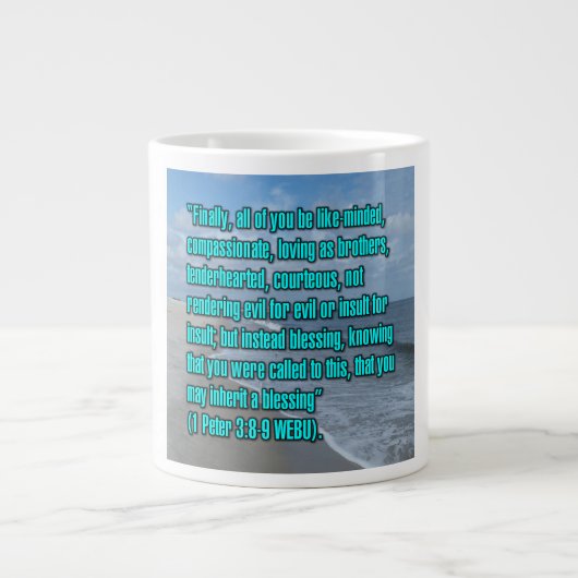 1 Peter 3:8-9 WEBU-Tasse Jumbo-Tasse (Vorderseite)