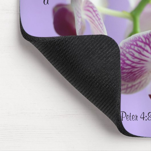 1 Peter 4:8 Orchias Maus Pad Mousepad (Ecke)