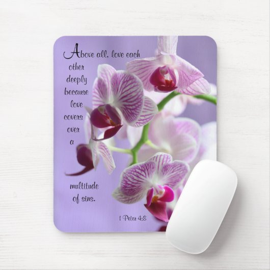 1 Peter 4:8 Orchias Maus Pad Mousepad (Mit Mouse)