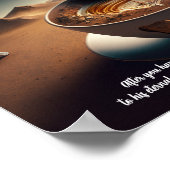 1 Peter 5:10 Surreal Wüste Wilderness Clock Tasse Poster (Ecke)