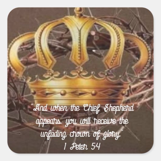 1 Peter 5.4 Aufkleber (Vorderseite)