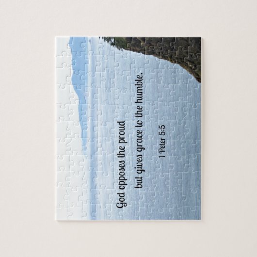 1 Peter 5:5 Gott widersetzt sich dem Stolzen, gibt Puzzle (Vertikal)