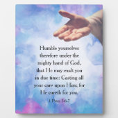 1 Peter 5:6-7 Fotoplatte (Vorderseite)