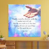 1 Peter 5:6-7 Leinwanddruck (Insitu (Wohnzimmer))