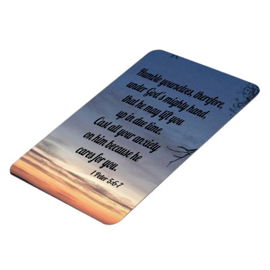 1 Peter 5:6-7 Magnet (Linke Seite)