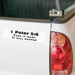 1 Peter 5:6 Sei demütig, es wird geschehen Autoaufkleber