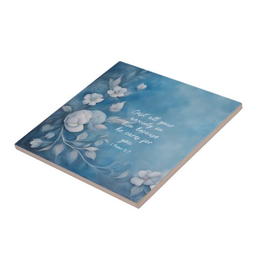 1 Peter 5:7 Bibelverse Bild Fliese (Seite)