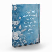 1 Peter 5:7 Bibelverse Bild Fotoblock (Links)