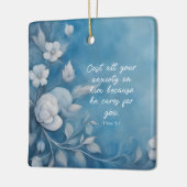 1 Peter 5:7 Bibelverse Bild Keramikornament (Links)