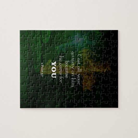 1 Peter 5:7 Bibelverse-Zitat Puzzle (Horizontal)
