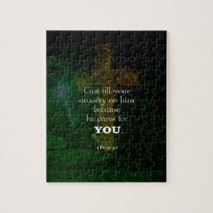 1 Peter 5:7 Bibelverse-Zitat Puzzle