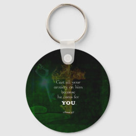 1 Peter 5:7 Bibelverse-Zitat Schlüsselanhänger