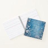 1 Peter 5:7 “Cast All Your Anxiety” Blue Floral Notizblock (Innenseite)