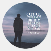 1 Peter 5:7 Gießt alle Eure Sorgen auf Ihm Bibelve