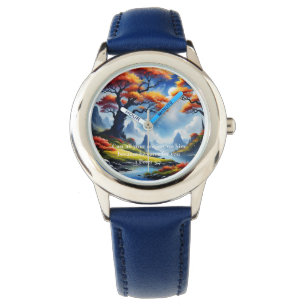 1 Peter 5:7 Kreuz auf dem Berg Armbanduhr