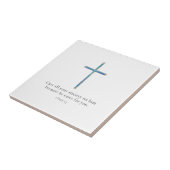 1 Peter 5.7 Minimalistisches Kreuz Fliese (Seite)