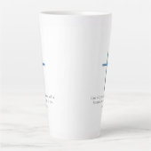 1 Peter 5.7 Minimalistisches Kreuz Milchtasse (Vorderseite)