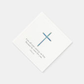 1 Peter 5.7 Minimalistisches Kreuz Serviette (Ecke)