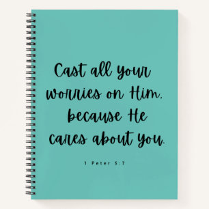 1 Peter 5.7 Notebook Notizblock