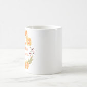 1 Peter 5:7 Orangefarbene Bibelschrift Kaffeetasse (Mittel)
