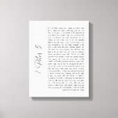 1 Peter 5 Bibel Verse Scripting Wall Art Leinwanddruck (Vorderseite)