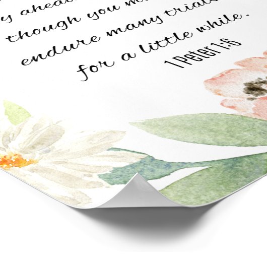 1 Petr 1:6, sei wahrlich glatt Poster (Ecke)