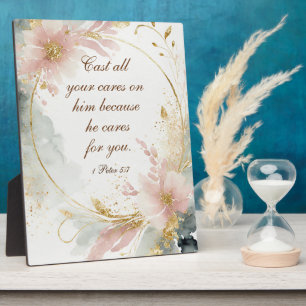 1 Petr 5:7 Schlagen alle eure Karten auf seinem Bi Fotoplatte