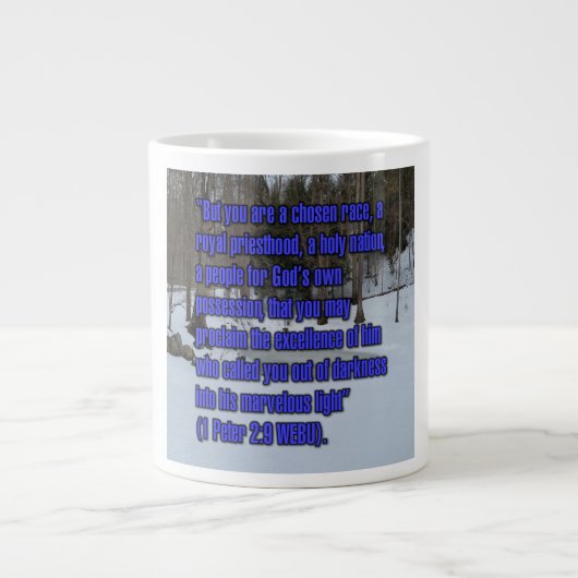 1 Petrus 2:9 WEBU Mug Jumbo-Tasse (Vorderseite)