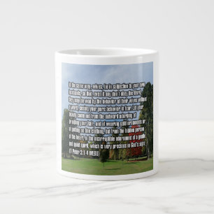 1 Petrus 3:1-4 WEBU Mug Jumbo-Tasse