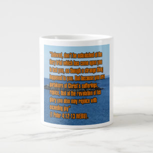 1 Petrus 4:12-13 WEBU Mug Jumbo-Tasse