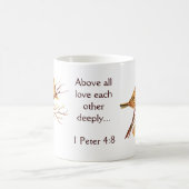1 Petrus 4:8 Liebe einander Hochgeborene Kaffeetasse (Mittel)