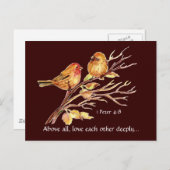 1 Petrus 4:8 Liebe einander Hochgeborene Postkarte (Vorne/Hinten)