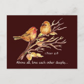 1 Petrus 4:8 Liebe einander Hochgeborene Postkarte (Vorderseite)