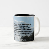 1 Petrus 5:10 Und nachdem du etwas gelitten hast Zweifarbige Tasse (VorderseiteRechts)