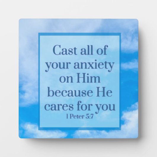 1 Petrus 5:7 Fotoplatte (Vorderseite)