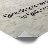 1 Petrus 5:7 Geben Sie Gott alle Ihre Sorgen und S Poster (Ecke)