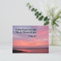 1 Petrus 5:7 Gießen Sie alle Ihre Sorgen auf Ihn
