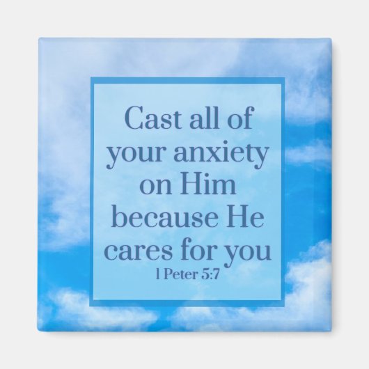 1 Petrus 5:7 Magnet (Vorne)