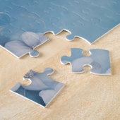 1. Petrus 5,7 „Werft alle eure Angst“ Blaue Flora Puzzle (Seite)